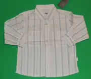 2t 24m NWT Pumpkin Patch White Blue Striped Button Down SHIRT Top Boys