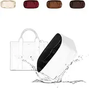 19Neat Thin Tote Bag Organizer Insert, Lightweight Insert Compatible with M.arc Jacobs Medium Tote, Waterproof Dupontpaper Surface and Silky Satin Lining(MJ Midum, Black)