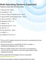 Linux USB WiFi Adapter 1200Mbps Supports Ubuntu, Mint, Kali, Debian, Kubuntu ...