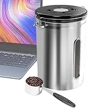 Coffee Canister - 1.8L Multifunctional Airtight Food Containers with Scoop,Stainless Steel Coffee Accessories, Reusable Flour Jar for Home, Restaurants