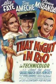 That Night In Rio poster Alice Faye Don Ameche Carmen Miranda 1941 Movie Photo