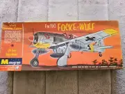 Monogram FW190 FOCKE WULF 1/4" Scale Plastic Model Kit STARTED 1965