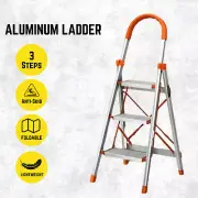 Katashi 3 Step Ladder Aluminium Multi Purpose Folding Light Weight Platform