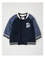 [Sprout] Dinosaur Badged Bomber Jacket in Navy