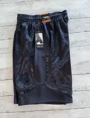 AND1 Men's Black/Gray Active Core 11" Home Court Basketball Shorts Size Small