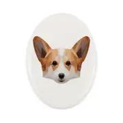 Pembroke Welsh Corgi geometric plate Art-Dog