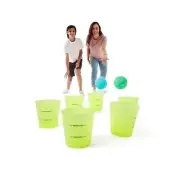 Glow in Dark Bucket Toss Kids Toy Fun Game Outdoors Glow In The Dark Toys Set