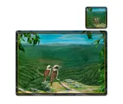Kookaburra Bird Animal Vinyl Table Placemats Set of 6 -TM006 - Australian Made