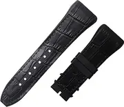 [XNWKF] 28mm Nylon Cowhide Silicone Watch Strap Black Blue Folding Buckle Watchband for Franck Muller Series Watch