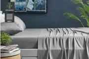 Ovela 100% Natural Bamboo Bed Sheet Set (Silver, Single)