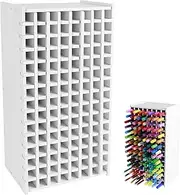 Abizarch Marker Storage Organizer 72/120 Slots Marker Holder Organizer for Desk Plastic Marker Organizer with Removable Divider Multipurpose Art Marker Rack for Storing Markers Pens Colored Pencils ZH