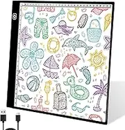 DJAPWPX-A 4 Light Box, Easy to Use Light Copy Board Pad, Lightweight LED Light Tracing Box Pad, Sturdy LED Drawing Board, Safe Art Craft Tracing Light Pad for Artists Drawing (A 4)