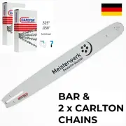 18" Inch GERMAN CHAINSAW BAR & 2 x CARLTON CHAIN for SHINDAIWA & ECHO 325 058
