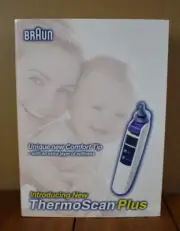 Braun ThermoScan Plus Ear Thermometer unique new comfort tip