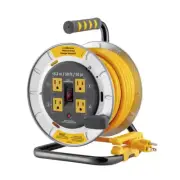 50 Ft. 12/3AWG 13AMP Heavy-Duty Professional Grade Metal Extension Cord Reel wit