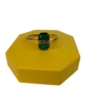 Swarovski Lucent bangle Magnetic closure, Oversized crystal, Green, Bracelet M