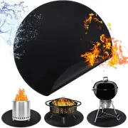 48" Fire Pit Mat for Outdoor Grill & BBQ - Fireproof Waterproof Deck Protector