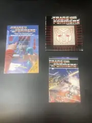 G1 1985 Original POSTER SIZE CHECKLIST TRANSFORMERS + 2 Pamphlets - 3 Pcs Total