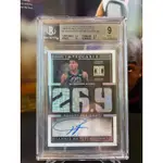 GIANNIS ANTETOKOUNMPO 特殊限量26張 親筆簽名卡 BGS9/10 奢華白國寶系列 最頂數據簽名