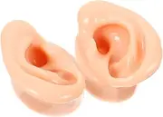 PAMINGONO 2pcs Ear Model Faux Human Ear Silcone Earmold Ear Display Ear Jewelry Model Ear Practice Teaching Tool Ear Education Display Headsets Fake Ear Samples