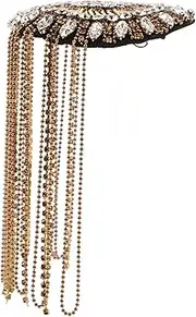 Healeved Tassel Shoulder Epaulette with Rhinestone Chains Stylish Uniform Badge for Costumes Accessories Easy to Apply Versatile DIY Decoration for Clothing Bags