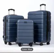 3-in-1 Large Capacity Multifunctional Travel Suitcase Luggage With Weels, Blue.