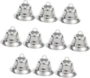 Veemoon 20PCS Small Metal Jingle Bells Silver Christmas Tree Decorations for DIY Crafts Jewelry Ornaments Holiday Cheerful Bells