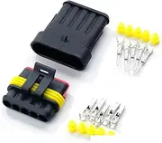 5/10 Sets Super Seal Waterproof Connectors 1P 2P 3P 4P 5P 6P Auto Motorcycle Wiring Harness Socket Male Female Splices Butt Plug(10sets 5P)