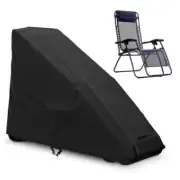 Zero Gravity Chair Cover Outdoor Folding Lawn Lounge Chair Covers 1 Pack-Black