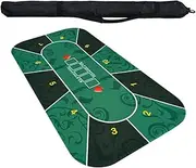 TX GIRL Poker Layouts Texas Hold'em Tablecloth Poker Board Game Table Top Digital Printing Suede Casino Layout Poker Rubber Mat 1.8M (Size : 1.8M)
