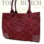 TORY BURCH 托特包 ELLA 琺瑯 棉襯 尼龍 日本直送 二手