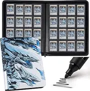 DRZERUI Premium 1000+ Pocket Card Binder, 16-Pocket Ringless Trading Card Album Folder Compatible with Yugioh Cards & Yu-Gi-Oh Trading Cards