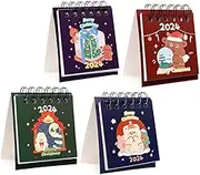 HAPINARY 4Pcs Decorative Standing Calendar Christmas Monthly Calendar for Home Office Desk Decor for Organizing Events Anniversaries Reminders
