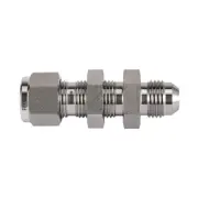 FITOK 316 SS Bulkhead Connector 3/4 in Tube OD × 3/4 Male JIC, SS-BCM-FL12-AN12