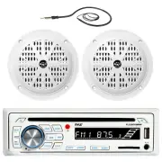 New Pyle Waterproof Marine Radio iPod iPhone Reday Stereo & 2 Speakers
