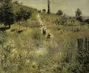 Path Through The Tall Grasses, (Chemin Montant Dans les Hautes Herbes), 1826-1877, Pierre-Auguste Renoir (1841-1919/French), Oil on Canvas, Musee D'Orsay, Paris Poster Print (24 x 36)