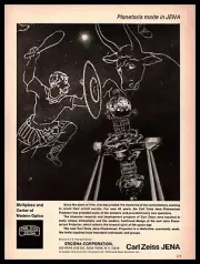 1965 Carl Zeiss JENA Planetarium Projector Ercona Corporation New York Print Ad