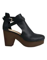 [Belle & Bloom] Fearless Clog Ankle Boot In Black