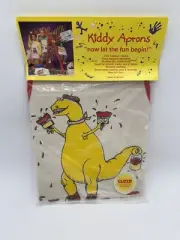 VTG Painting Dinosaur Kiddy Apron Artist Cover Up Tyrannosaurus Rex Retro 80s