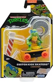 Teenage Mutant Ninja Turtles TMNT Switch Kick Skater Leonardo Classic, Specially Designed so You can Perform Skate Tricks Every time and Land on All Four Wheels. Age 3+