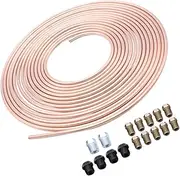Gatuida 1 Set Brake Hose Torque Brake Light Strip Cars Kit Brake Tube Conduit Reamer Adapter Brake Pipe Fittings Adjustable Aluminum Tube Connector Brake Tubing Ratchet Wire Golden Nickel