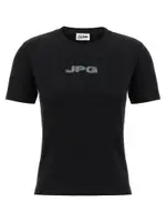 [Jean Paul Gaultier] Jean Paul Gaultier-The Black Jpg Baby Tee T Shirt Nero-Donna XS