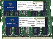 Timetec DDR4-2666 32GB KIT(2x16GB) Replacement for Synology D4ECSO-2666-16G DDR4 ECC Unbuffered SODIMM 2666MHz PC4-21300 260 Pin 1.2V CL19 Dual Rank 2Rx8 Memory RAM Upgrade (D4ECSO-2666-16G_TT)