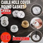 10 PCS Desk Cord Grommet, Flexible Silicone Cable Hole Cover Round Gasket AU