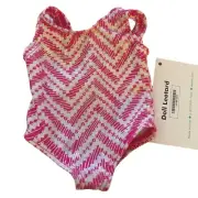 Destira Pink White Sparkle Doll Gymnastics Leotard