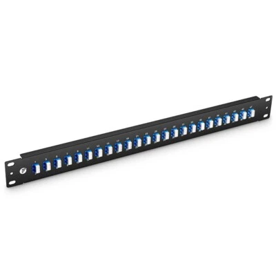 NEW! FHU 1U 19'' Fiber Adapter Panel 48 Fibers OS2 Single Mode 24x LC UPC Duplex