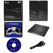 LG WP50NB40 6X External Slim Blu-ray CD DVD Drive Burner+1pk Mdisc BD+Software