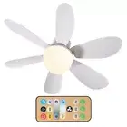 Ceiling Fan LED Light E27 Base Remote Control LED Mini Ceiling Fan with Extender
