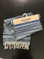 Bardwil Linen Modern Comfort Blue Azure Recycled Denim Table Runner 14" x 70"