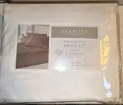 Classics by Charter Club Tailored Fit Cal King Sheet Set 400 Thread Count White